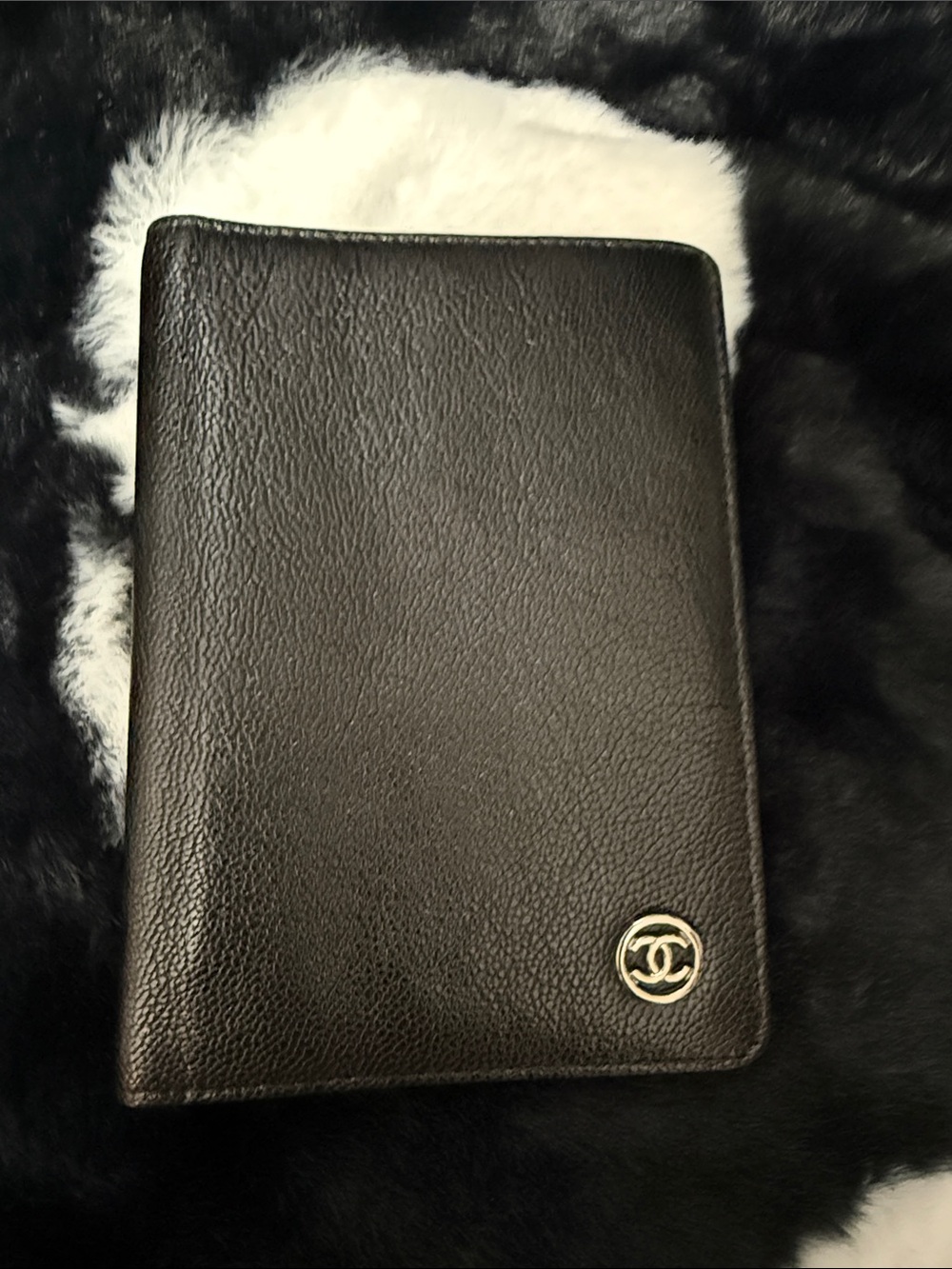 CHANEL Black Leather agenda PM